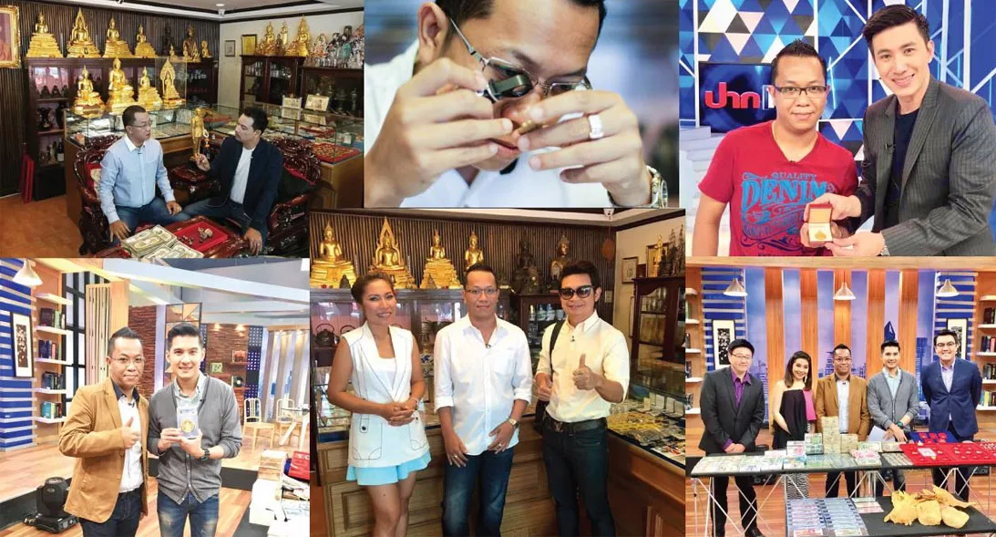 เจ้าของร้านเข็มเพ็ชร์วัตถุโบราณ ออกรายการโทรทัศน์และให้สัมภาษณ์สื่อ